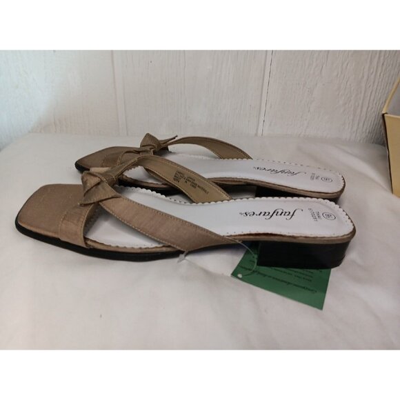 Fanfares Thai Womens 9.5 Dress Sandal Natural Tan Slide Slip On Knotted NEW - Picture 4 of 8